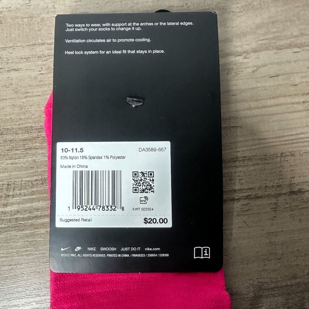 Nike Women Spark Lightweight No Show Run Socks Pink Wmn 11.5 - 13 Men 10 - 11.5 - Picture 10 of 10